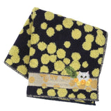 【ミモザ】タオルハンカチ(ネイビー)