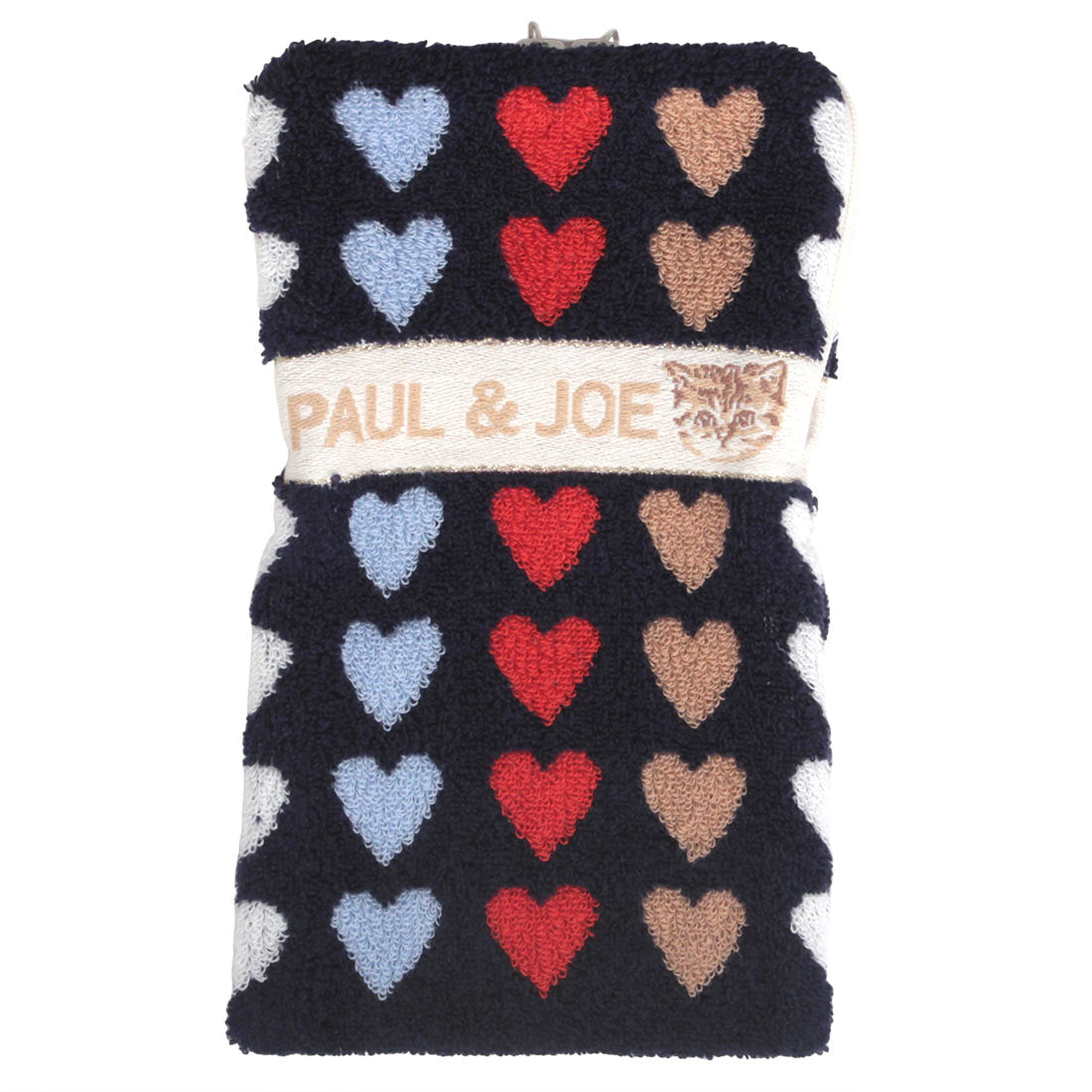 ファスナー付きタオル(ネイビー)