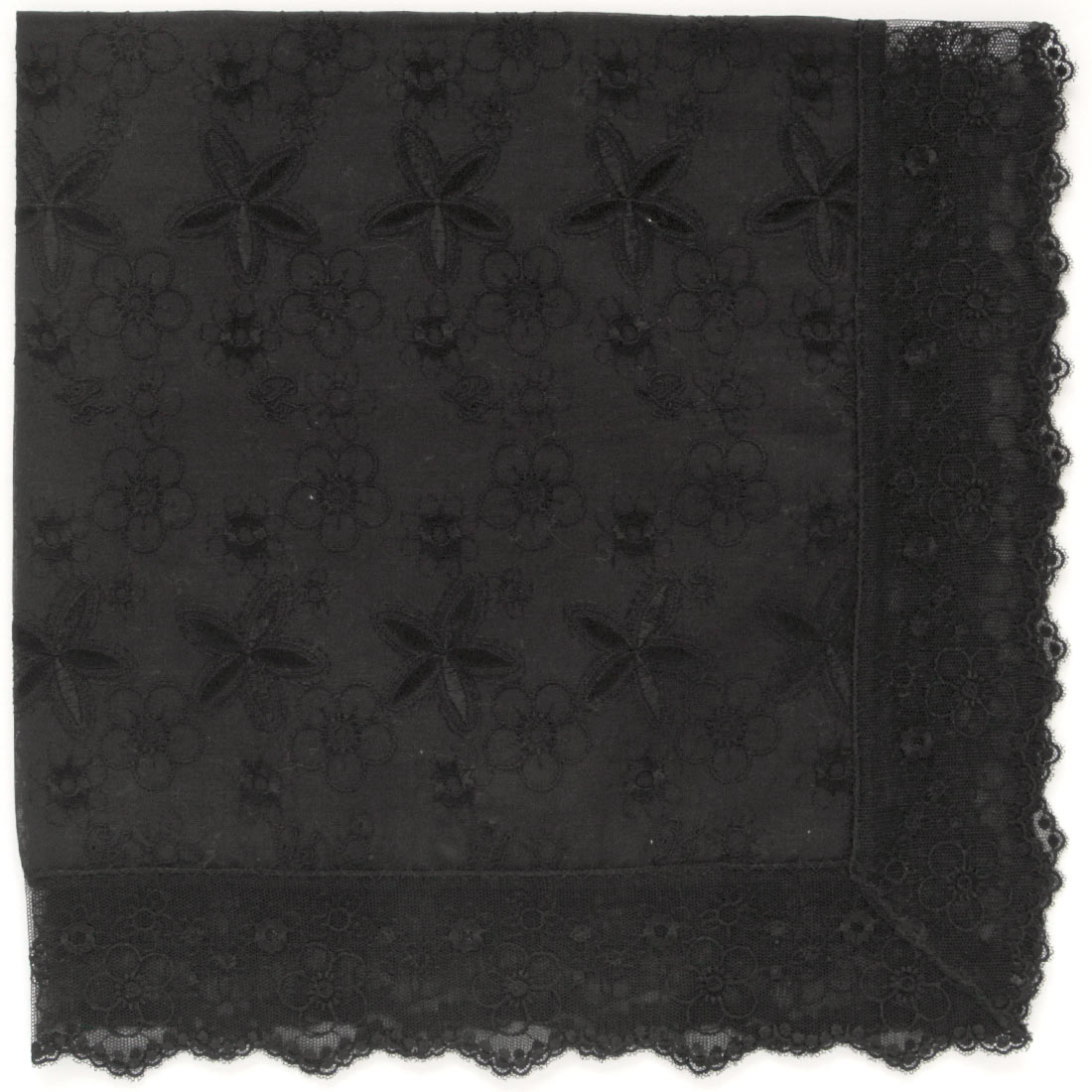 レースハンカチ(ブラック)
