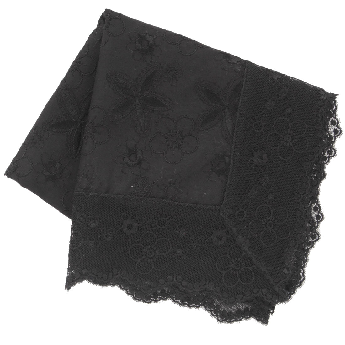 レースハンカチ(ブラック)