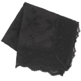 レースハンカチ(ブラック)