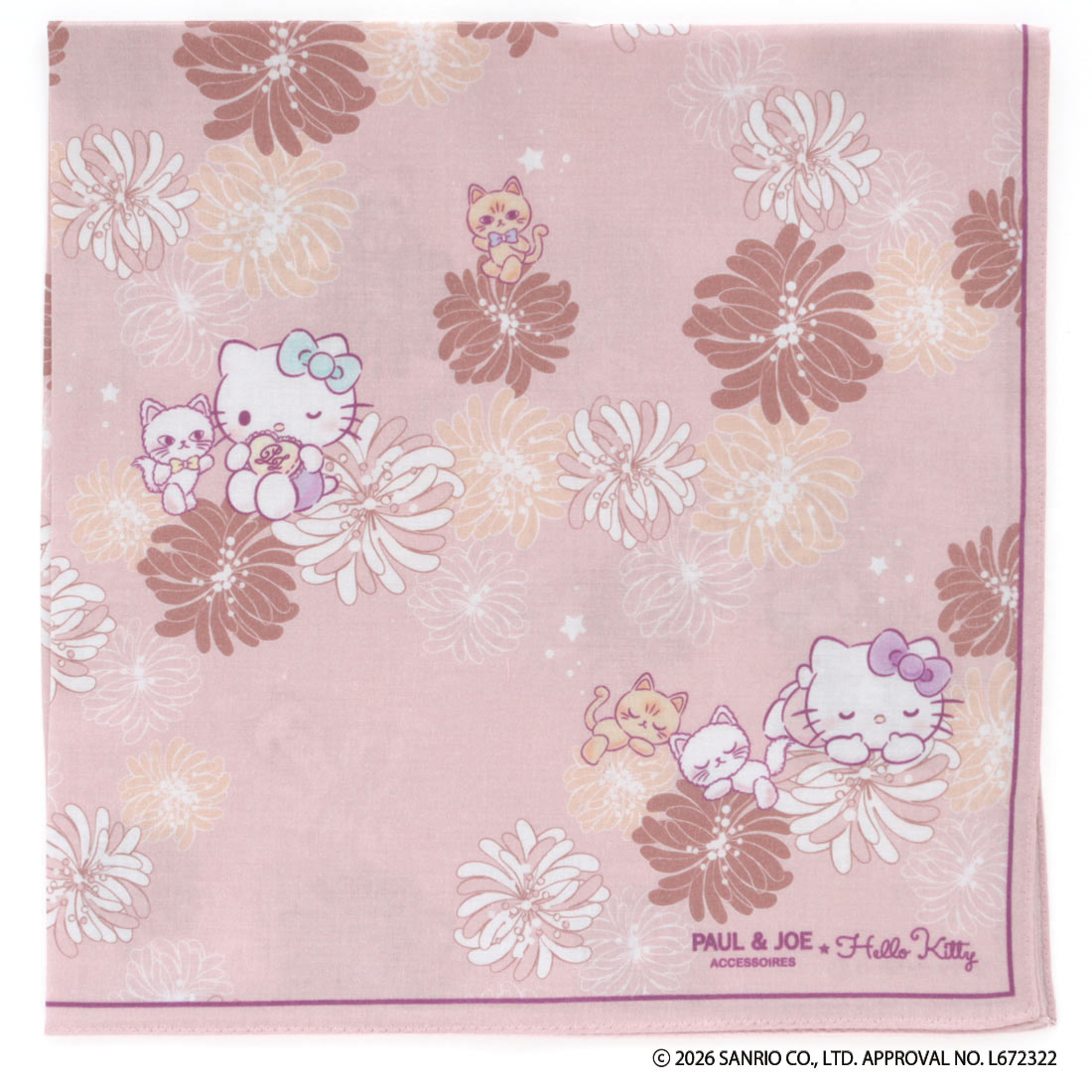 【HELLO KITTY】プリントハンカチ