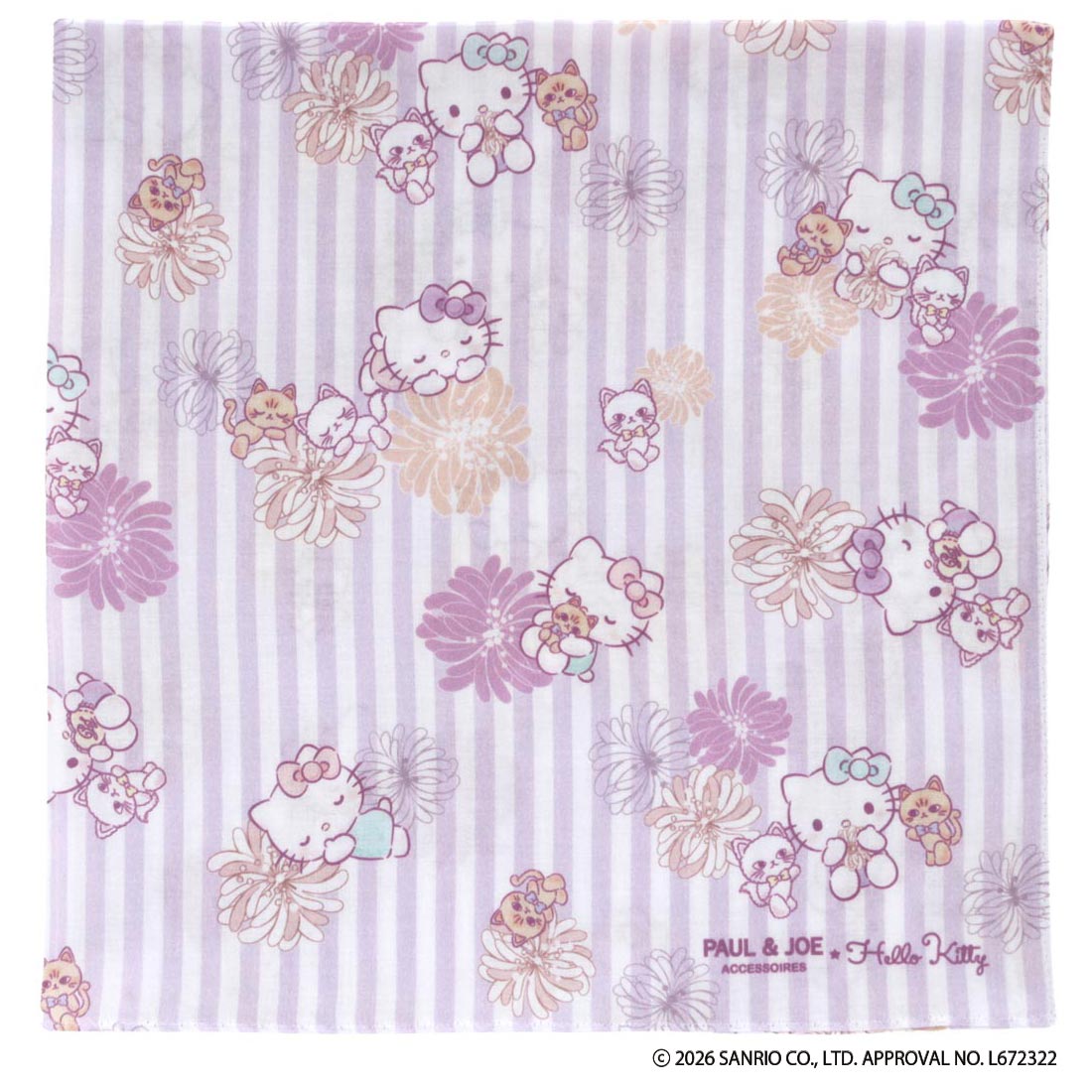【HELLO KITTY】プリントハンカチ