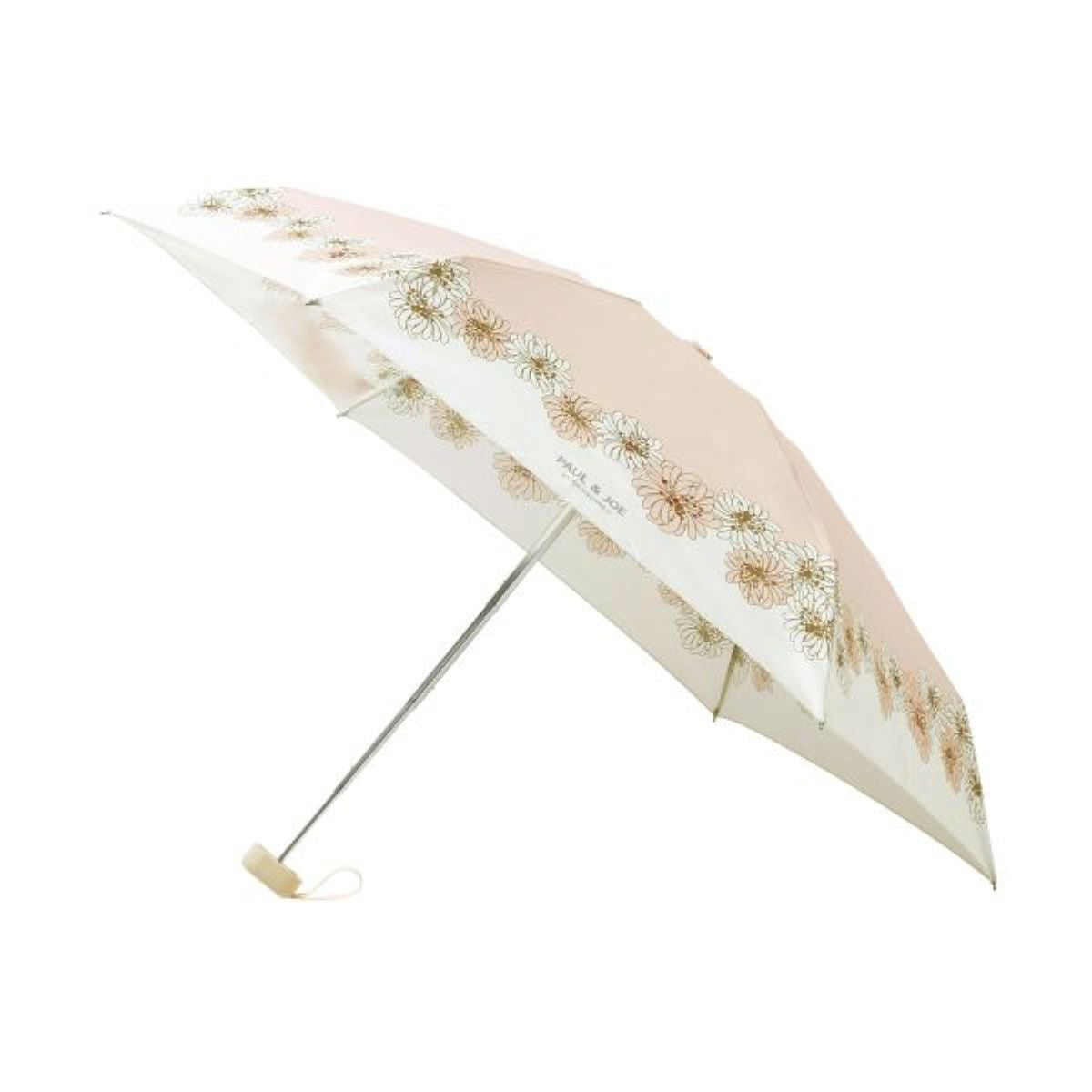 5段ミニ折りたたみ傘 クリザンテーム・ピーチ