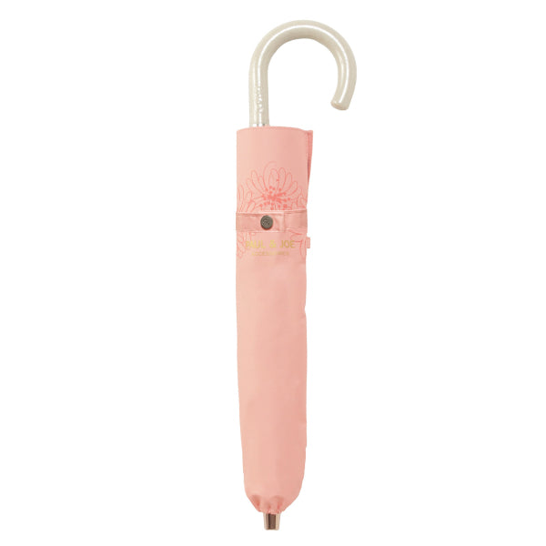 日傘(晴雨兼用) 曲り手折りたたみクリザンテーム コスメカラー ピーチ