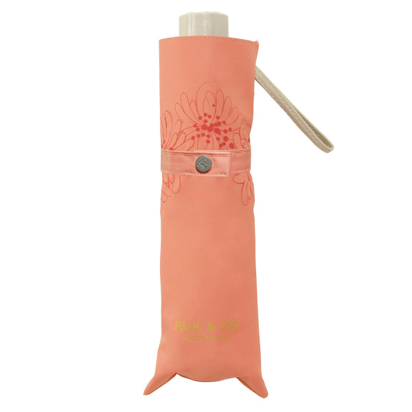 日傘(晴雨兼用) 折りたたみ傘クリザンテーム コスメカラー オレンジ