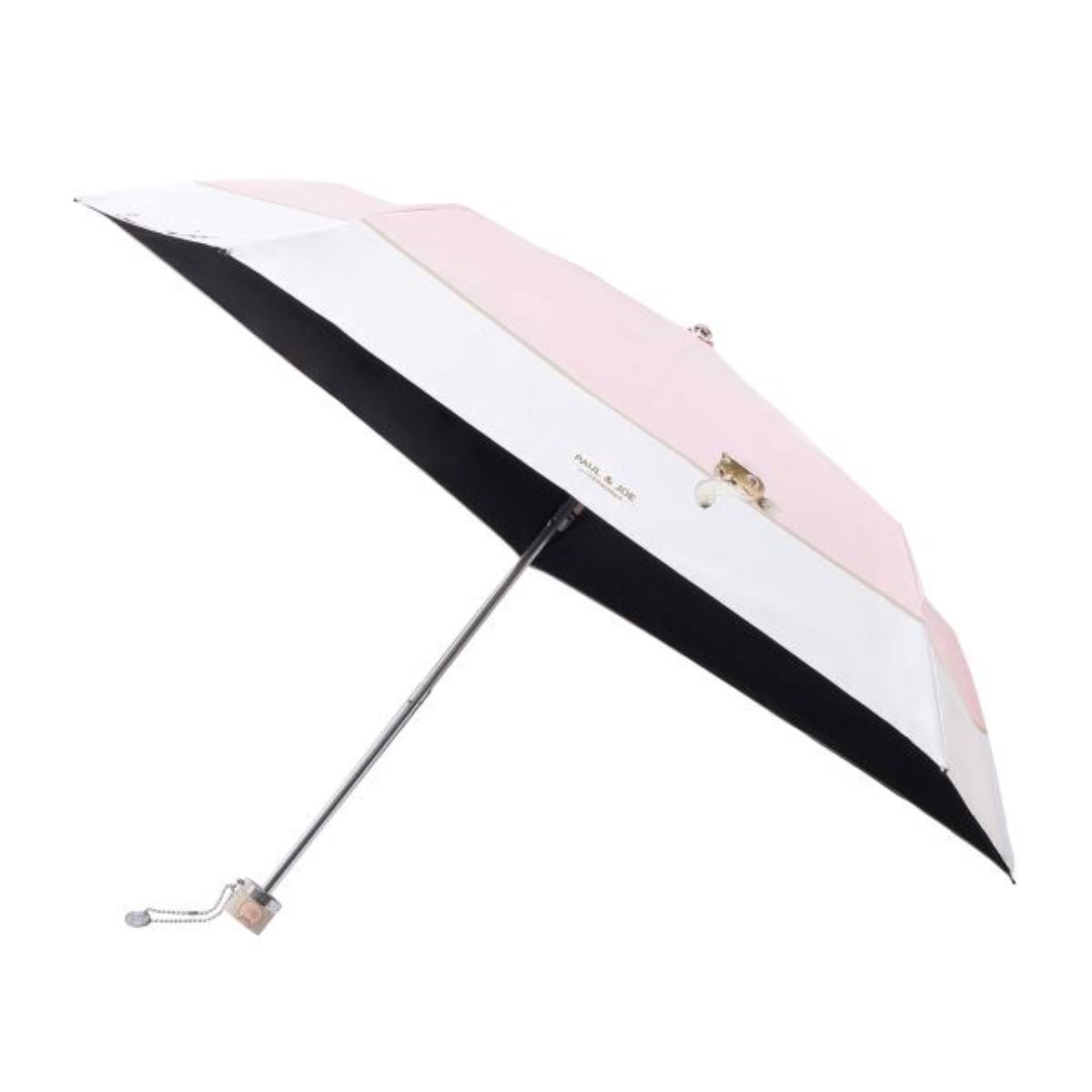 日傘(晴雨兼用) 折りたたみ傘 スィンギングヌネット ペールピンク