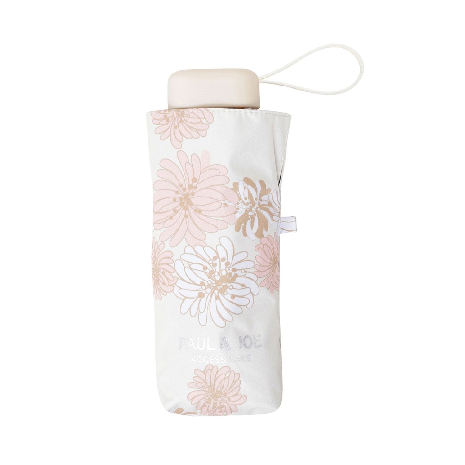 5段折りたたみ日傘(晴雨兼用)クリザンテーム ホワイト