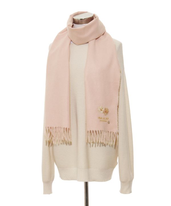 クリザンテーム無地マフラー(パッケージ付)ピンク