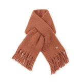 ウール混無地ボリュームマフラー ブラウン