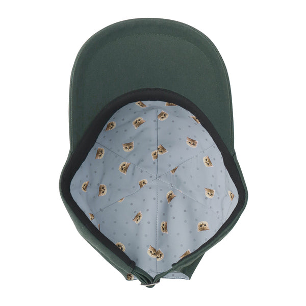 ヌネット刺繍キャップ ダークグリーン