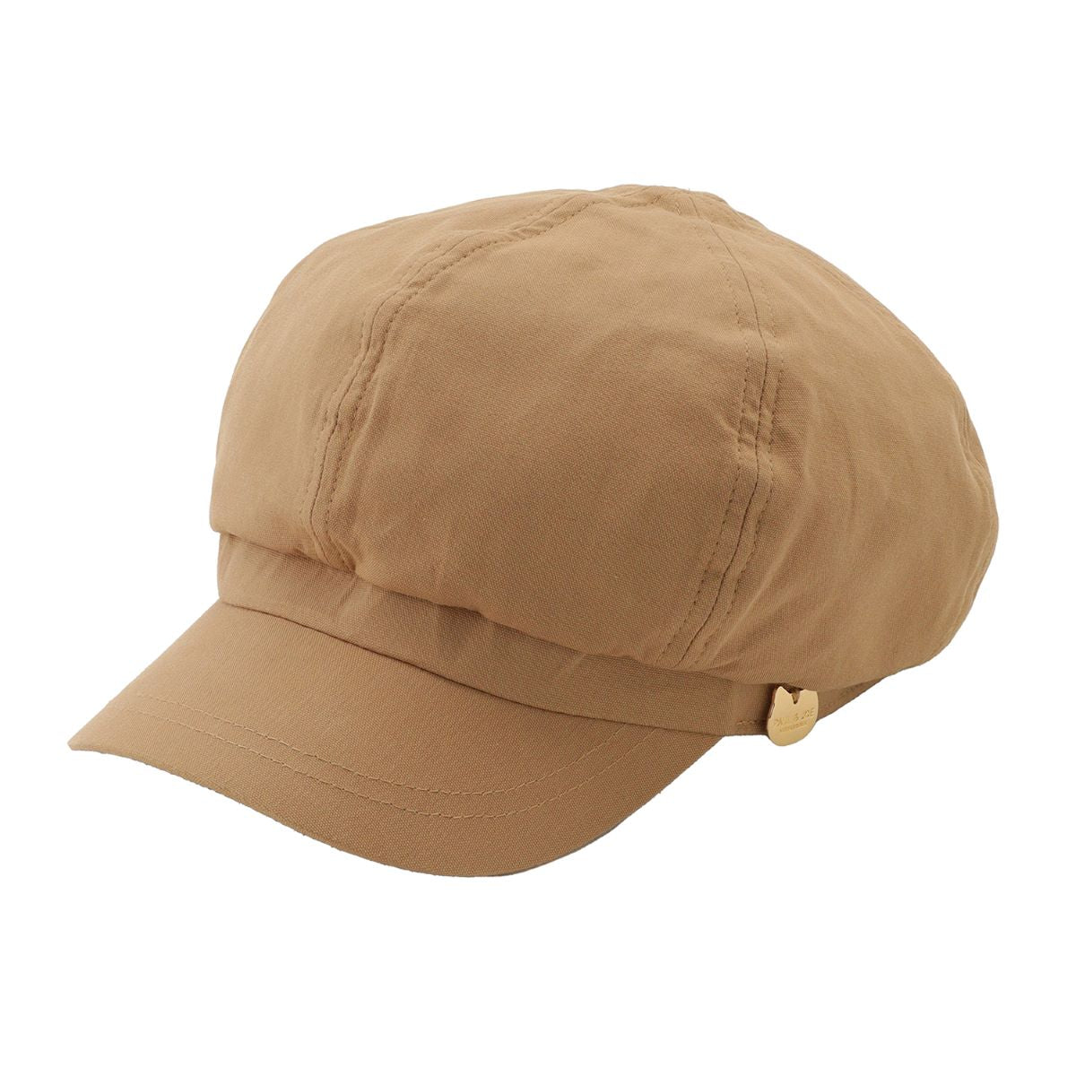 ロゴプレート 無地キャスケット キャメル