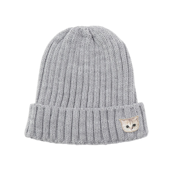 ヌネットワッペン ニット帽 グレー