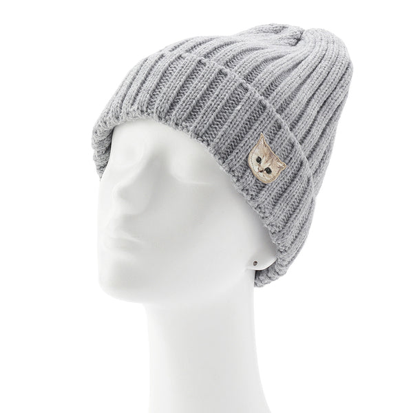 ヌネットワッペン ニット帽 グレー