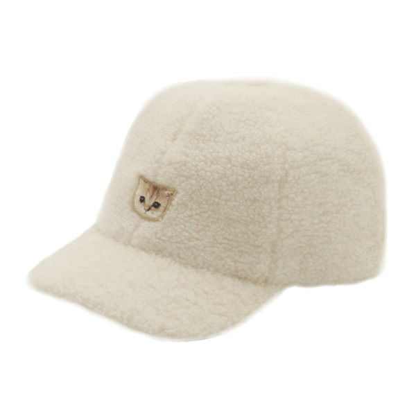 ワッペン付き ボアキャップ オフホワイト