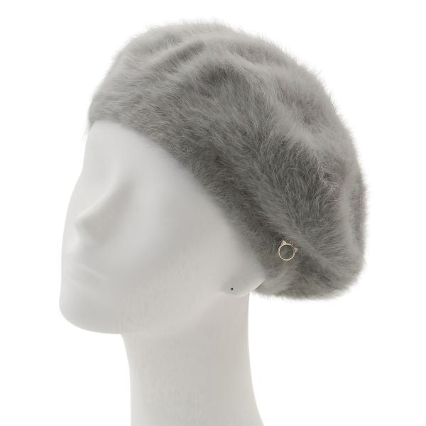 チャーム付き シャギーベレー グレー