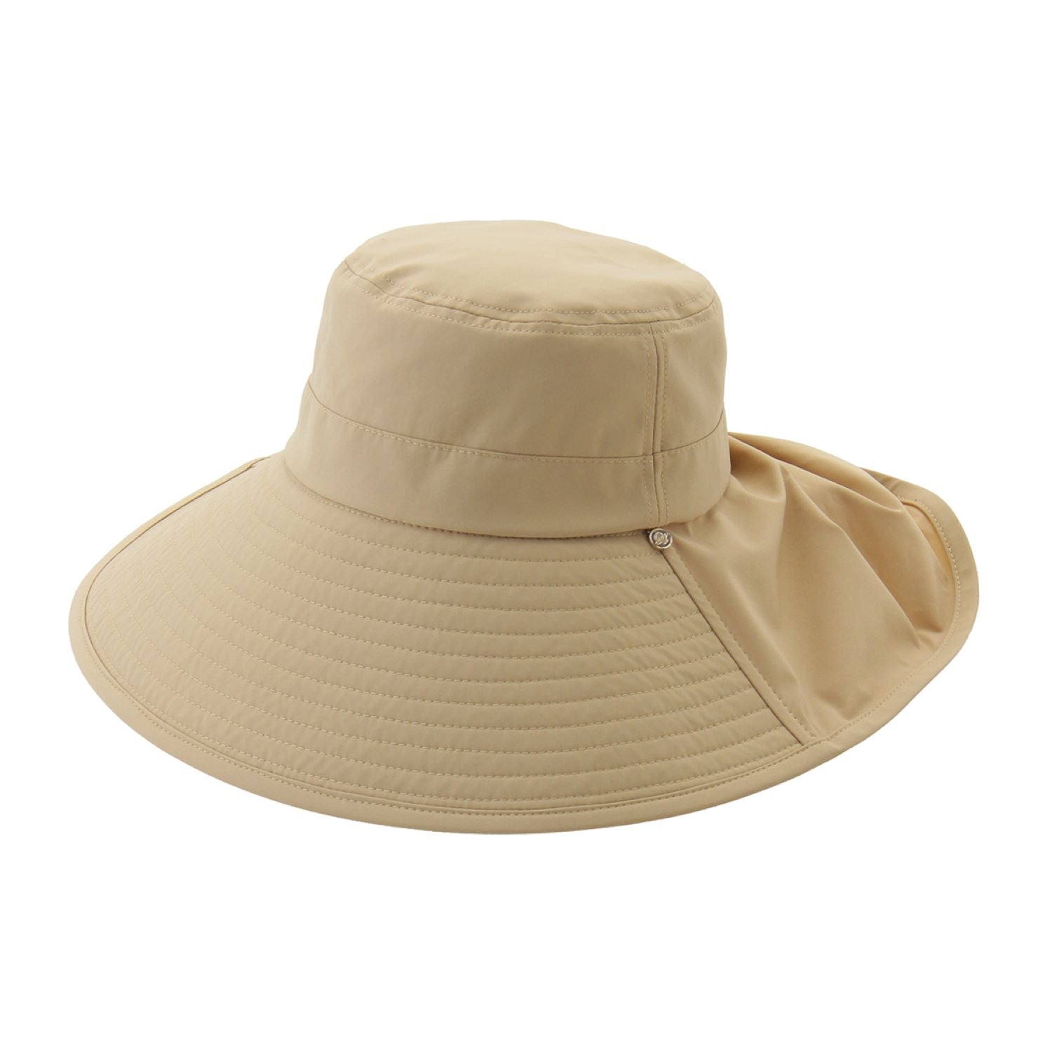 後ろ垂れつき広つばハット ベージュ