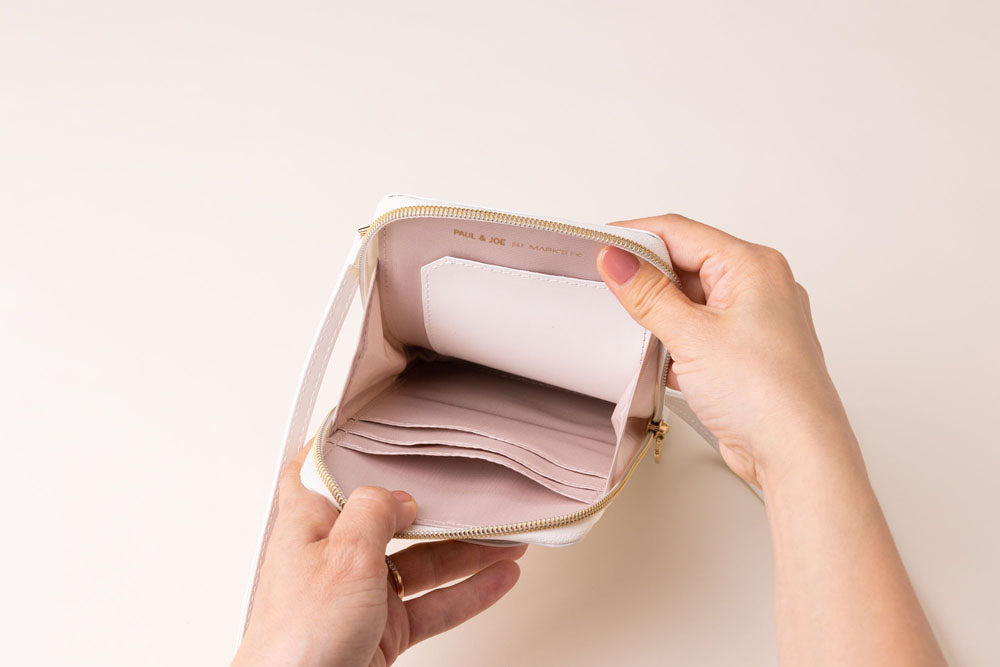 財布機能付きスマートフォンショルダーバッグ(ボルドー)