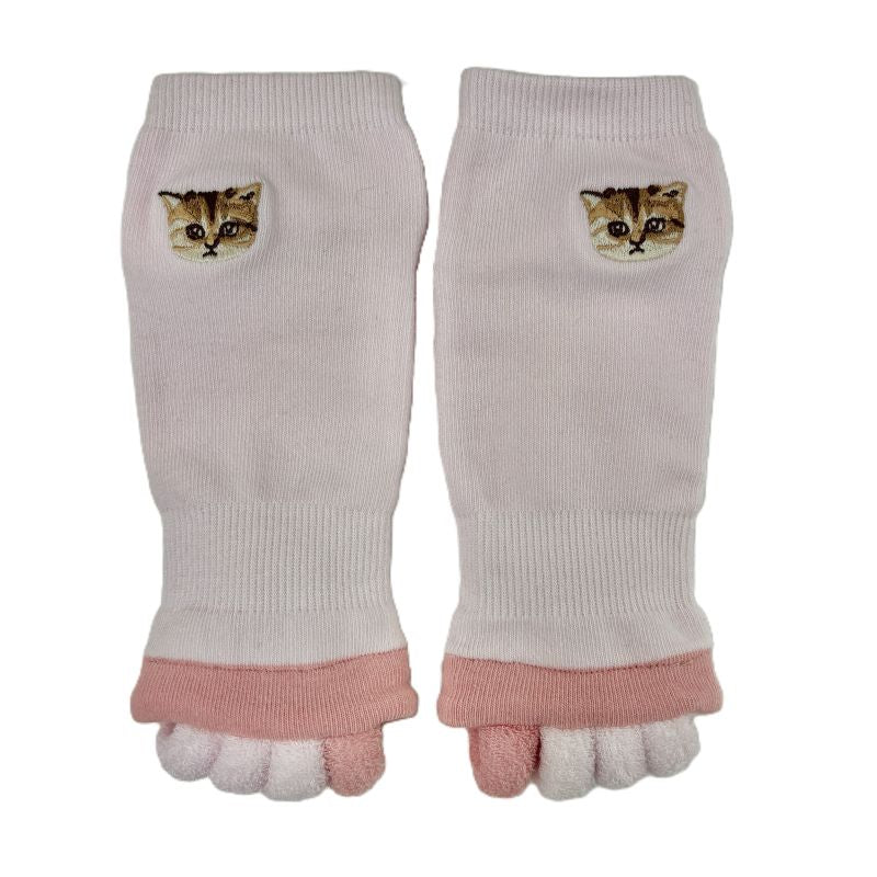 ヌネットワンポイント刺繍 セパレートソックス(ピンク)