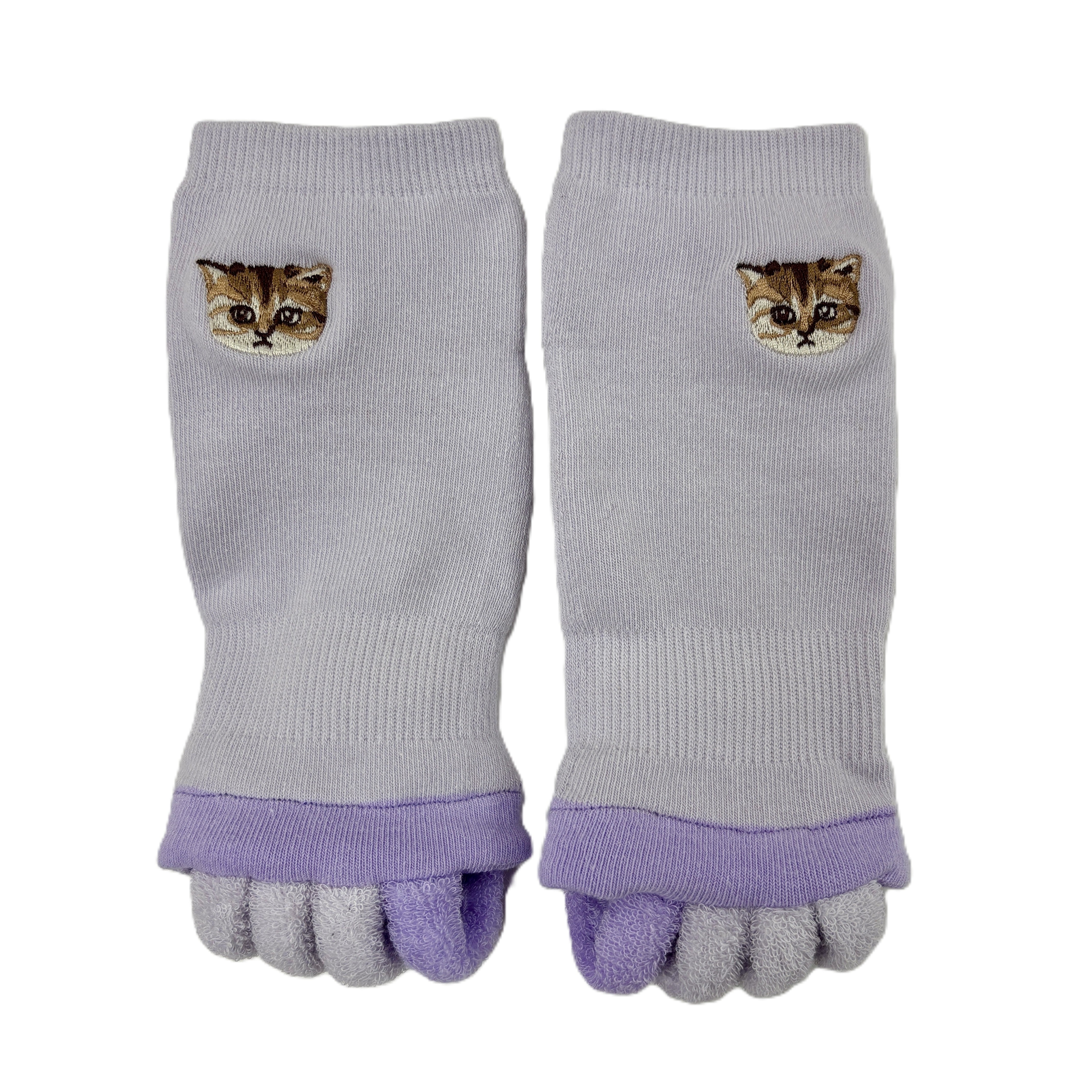 ヌネットワンポイント刺繍 セパレートソックス(ラベンダー)