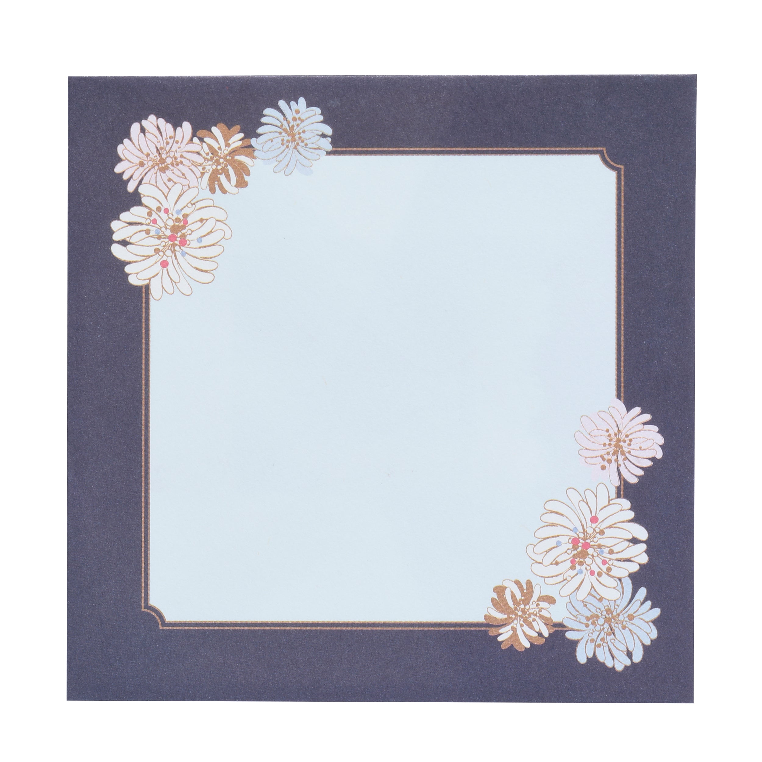 メッセージカードセット <クリザンテーム・ネイビー>