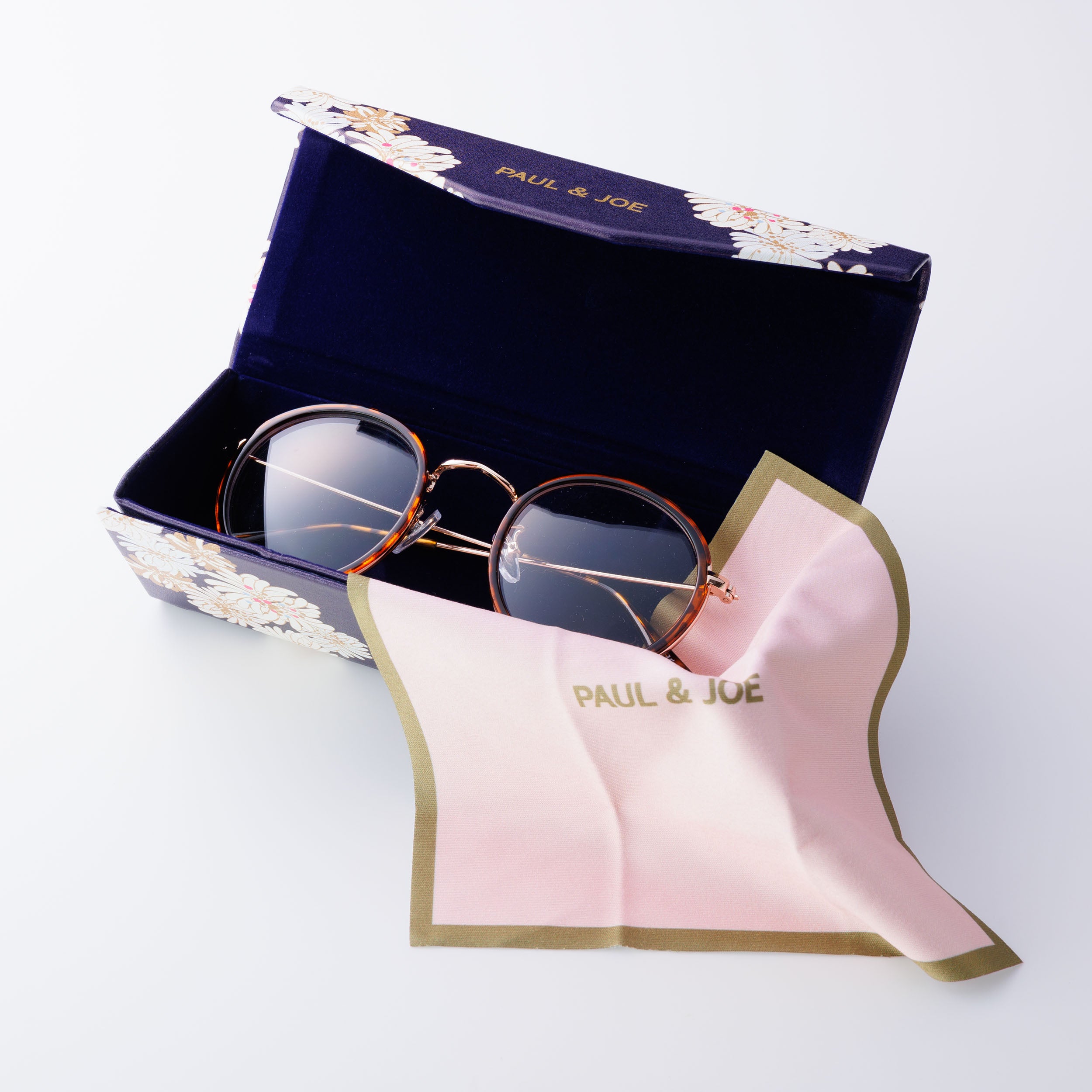 スリムメガネケース <クリザンテーム・ネイビー>