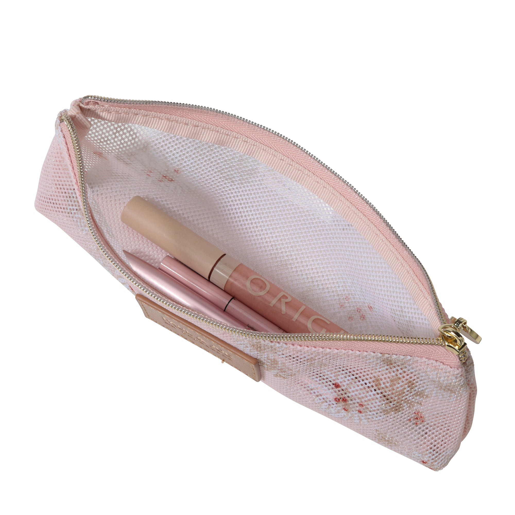 プリントメッシュペンケース <クリザンテーム・ピンク>