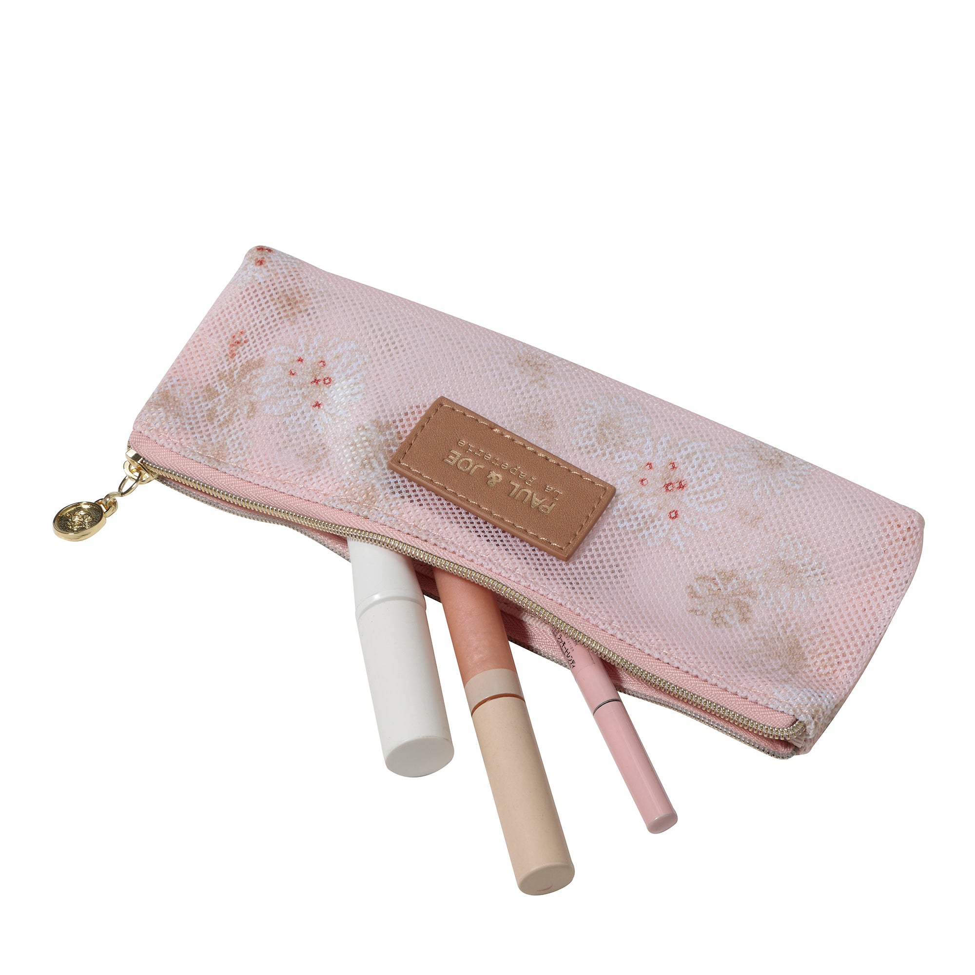 プリントメッシュペンケース <クリザンテーム・ピンク>