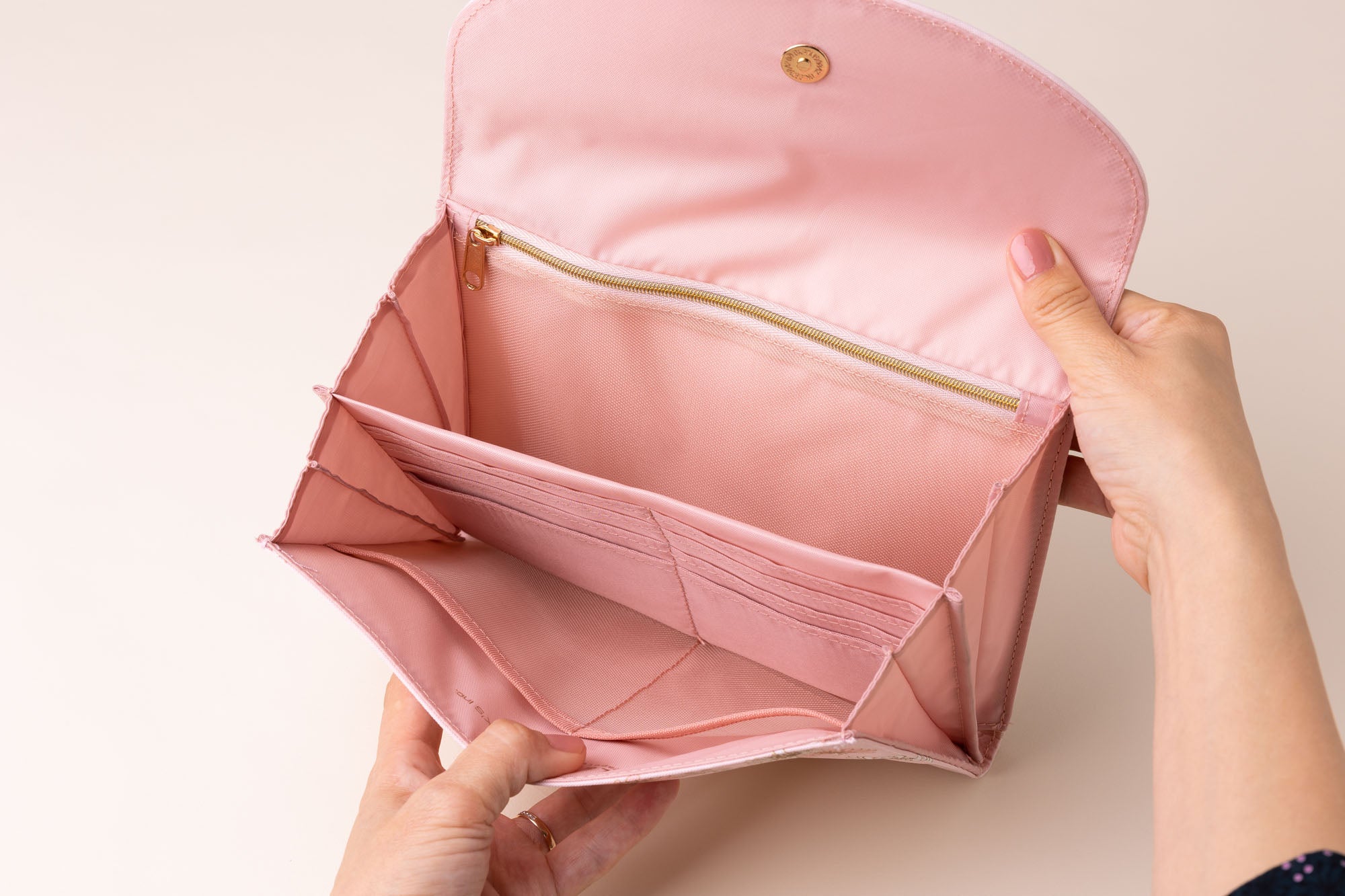 母子手帳・お薬手帳ケース・じゃばらタイプ <クリザンテーム・ピンク>