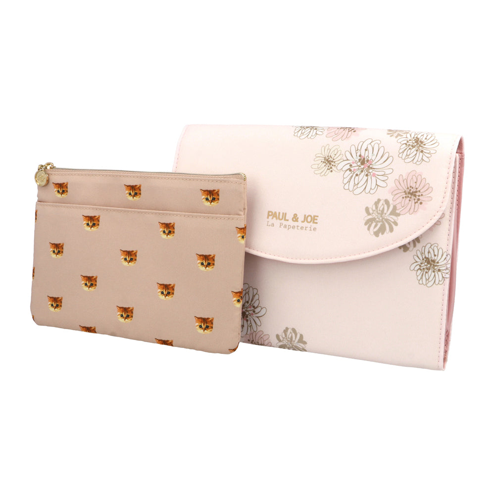 母子手帳・お薬手帳ケース・じゃばらタイプ <クリザンテーム・ピンク>