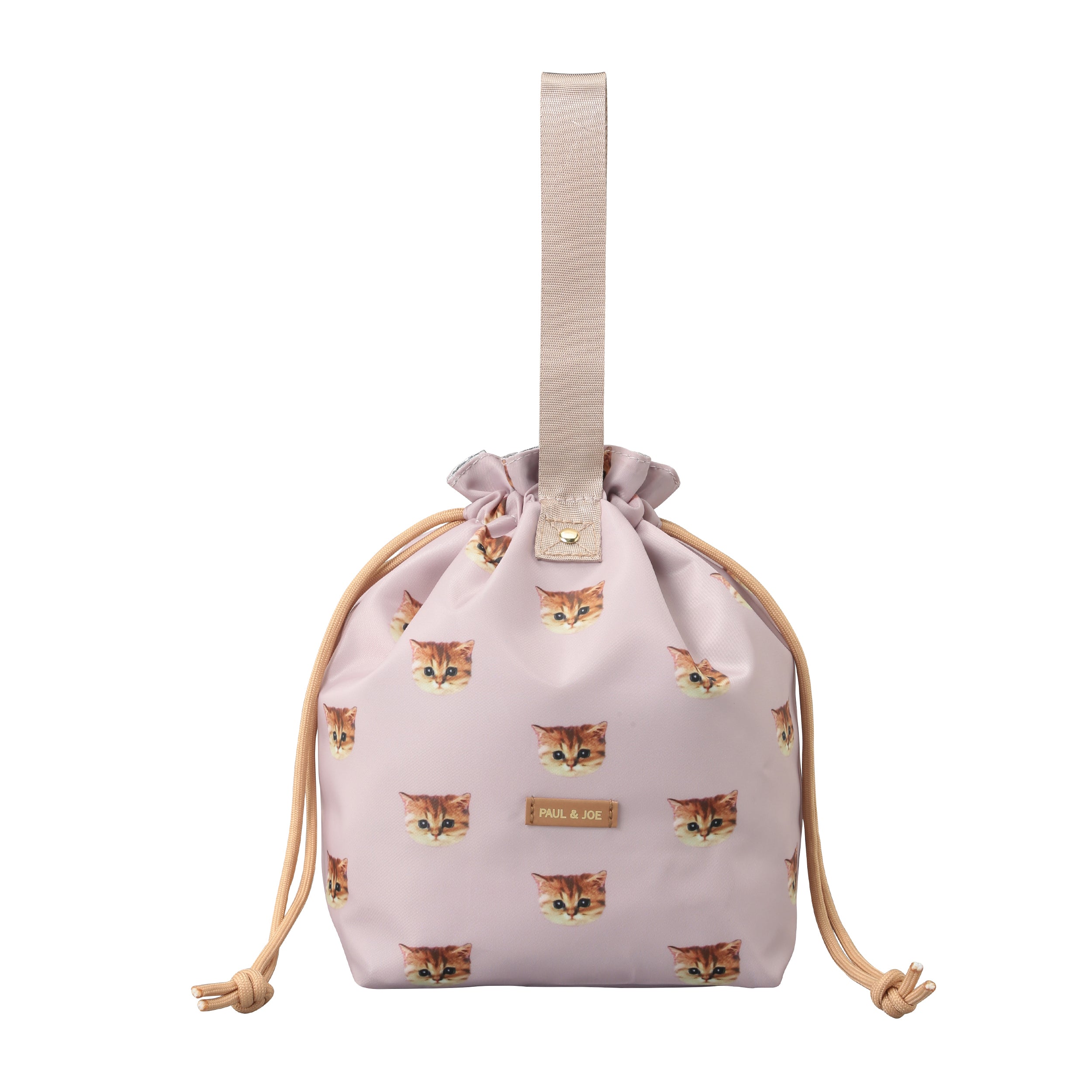 ランチ巾着バッグ <ヌネット・ピンクベージュ>