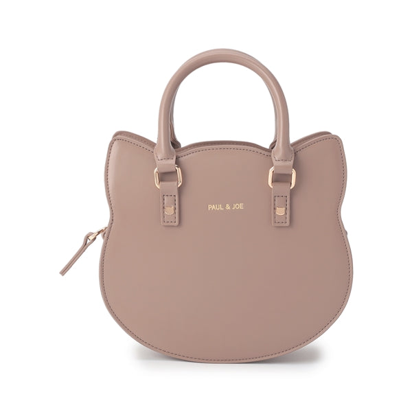CAT FACE BAG ハンドバッグ ベージュ