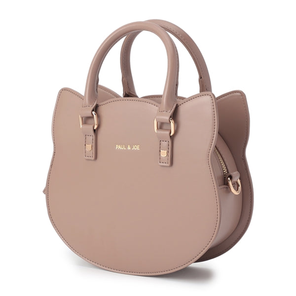 CAT FACE BAG ハンドバッグ ベージュ