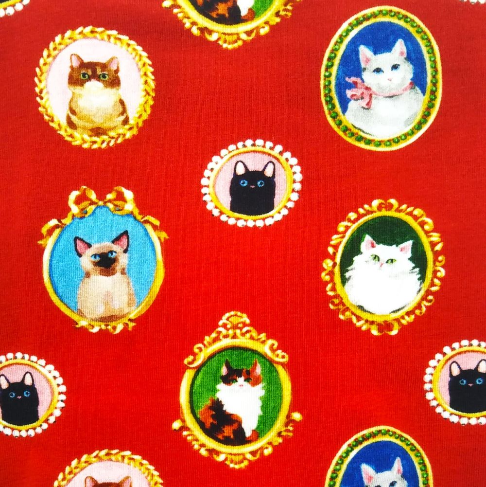 額縁猫柄 ボクサーパンツ(レッド)
