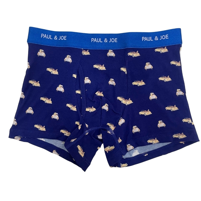 サーフィンヌネット柄 前開きボクサーパンツ(ブルー)