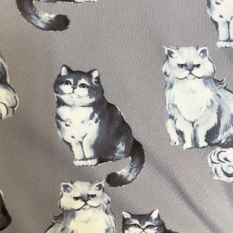 ネコリピート柄 前閉じボクサーパンツ(グレー)