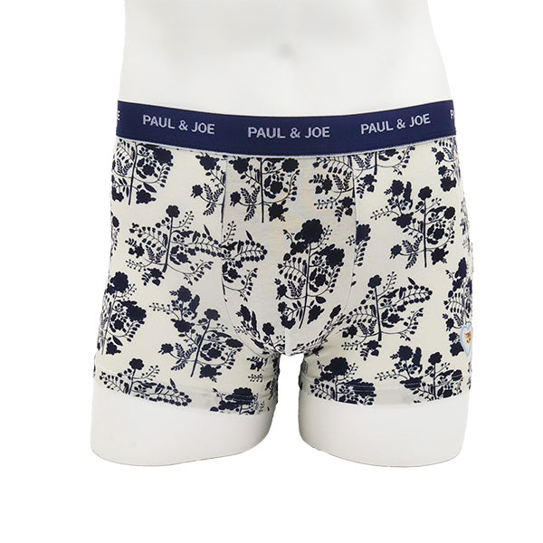 フラワープリント&ハートワッペン(ベージュ)