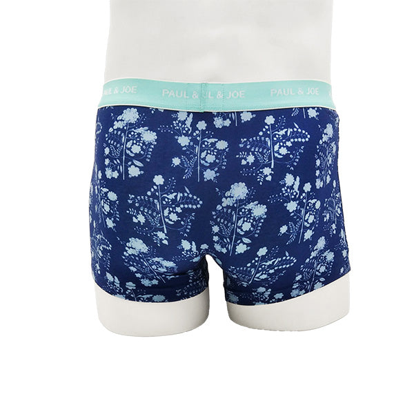 フラワープリント&ハートワッペン(ネイビー)