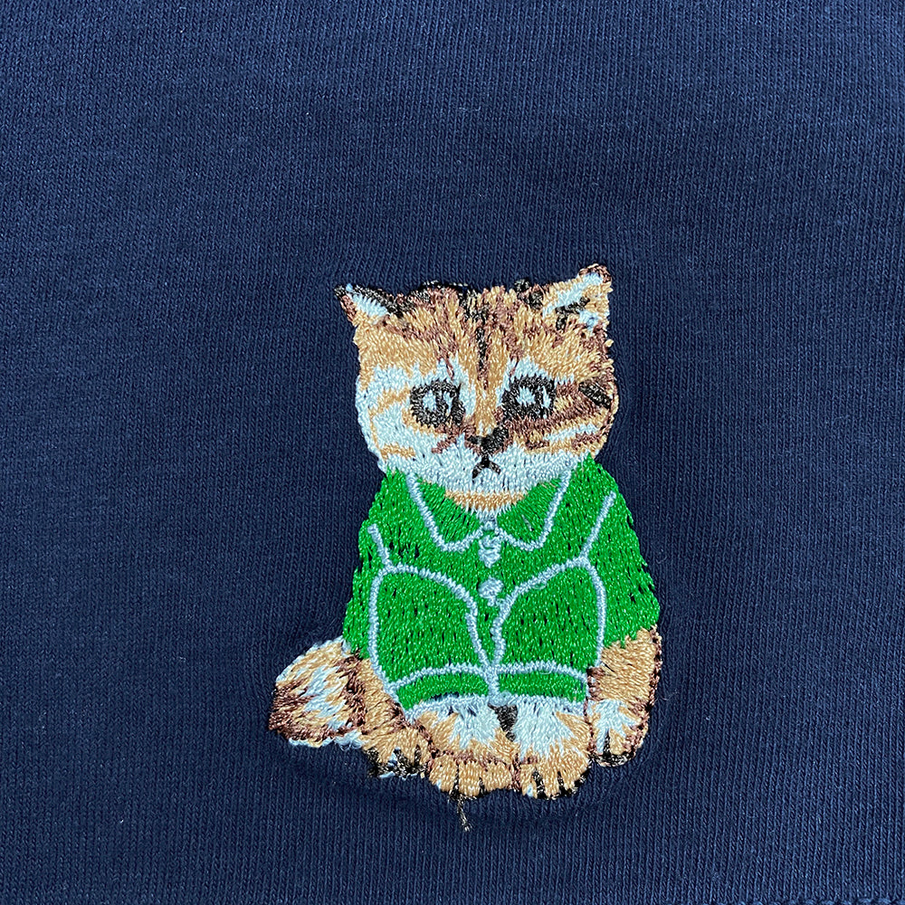 お座りヌネット刺繍ポーチ付 ボクサーパンツ(ネイビー)