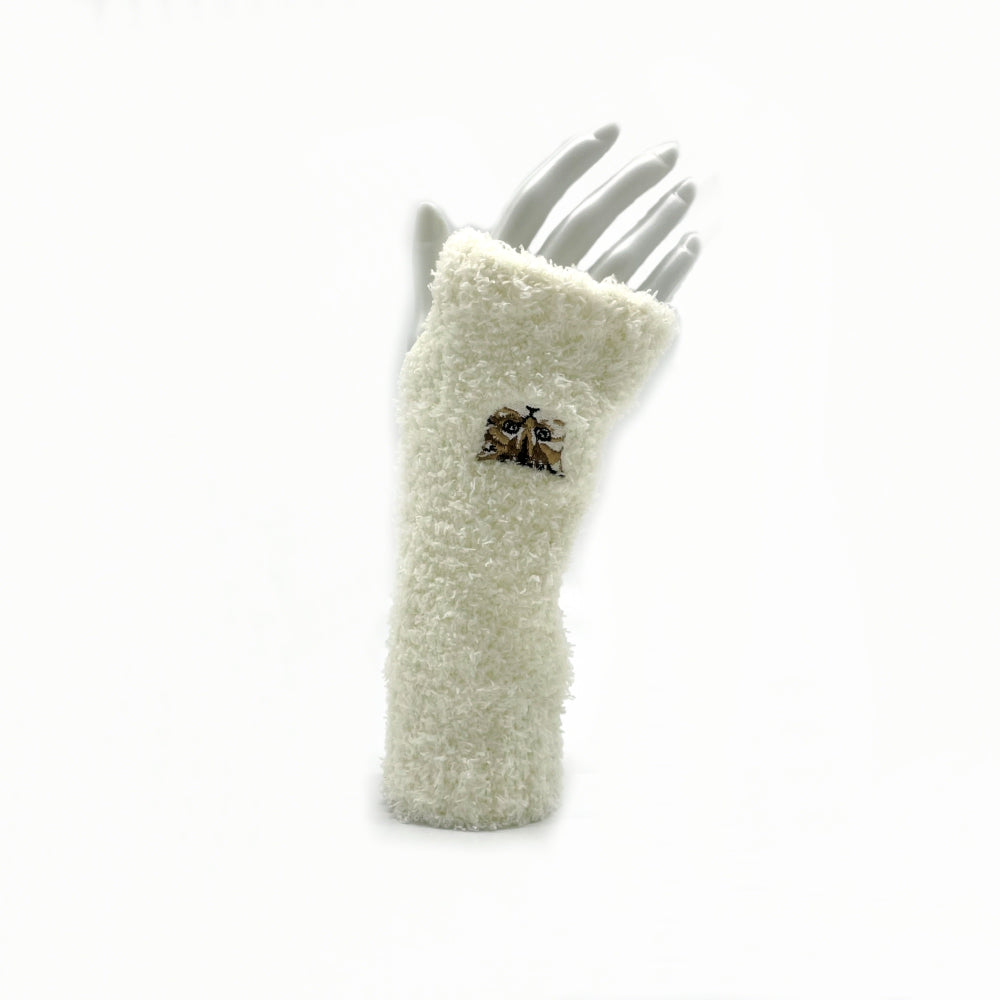 ヌネット刺繍マシュマロアームカバー(アイボリー)