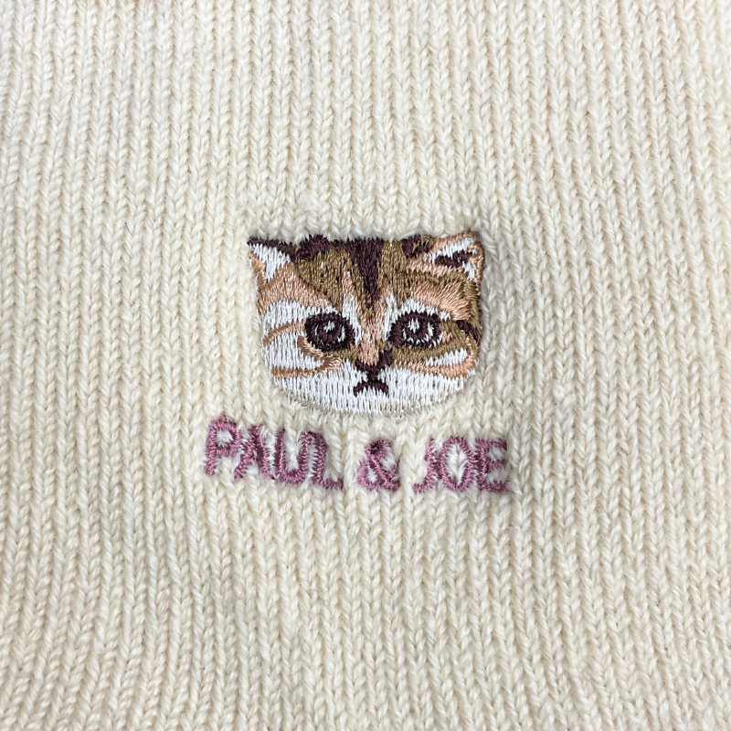 【レディース】トップフェザーヌネット刺繍 ルームソックス(アイボリー)