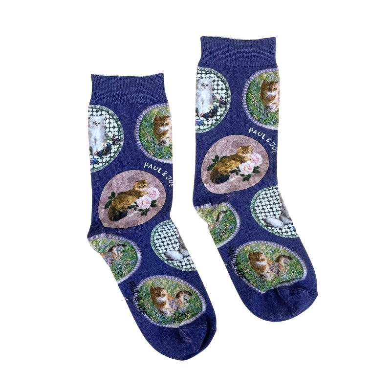 【レディース】ジプシー&ヌネットサークルプリント柄 ソックス(パープル)