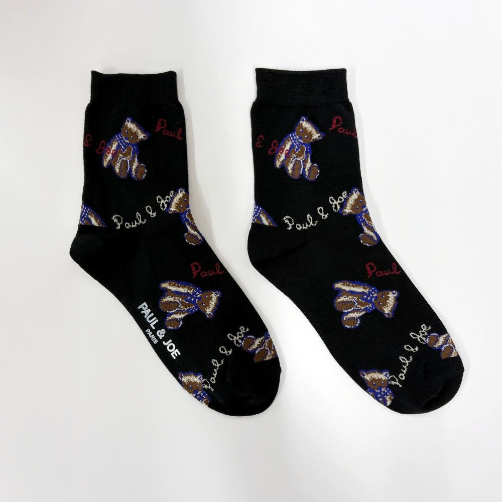 【レディース】テディベア柄レディースソックス