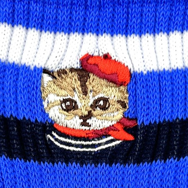 【メンズ】パリヌネットワンポイント刺繍 (ブルー)
