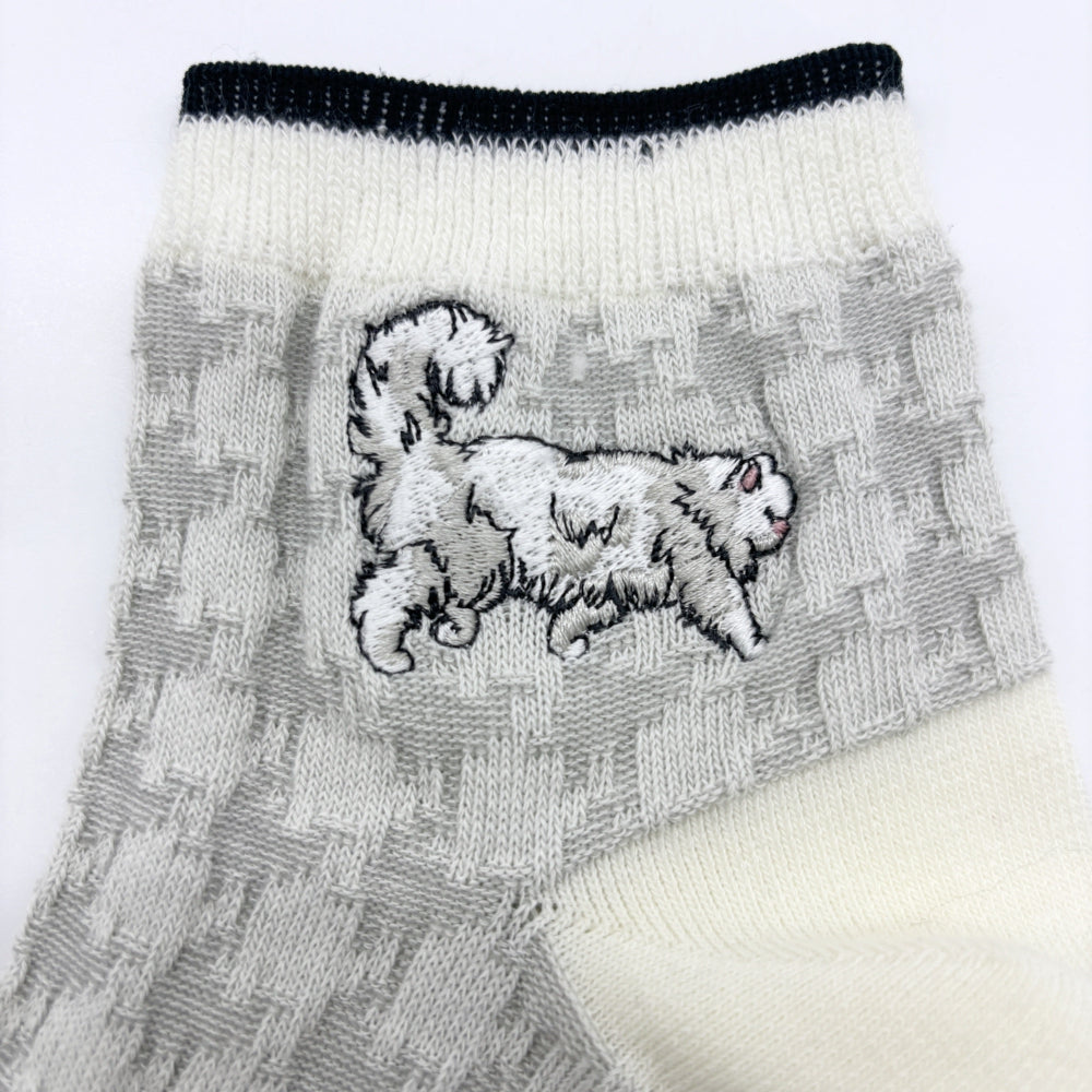 【メンズ】千鳥柄ジプシー刺繍 メンズソックス