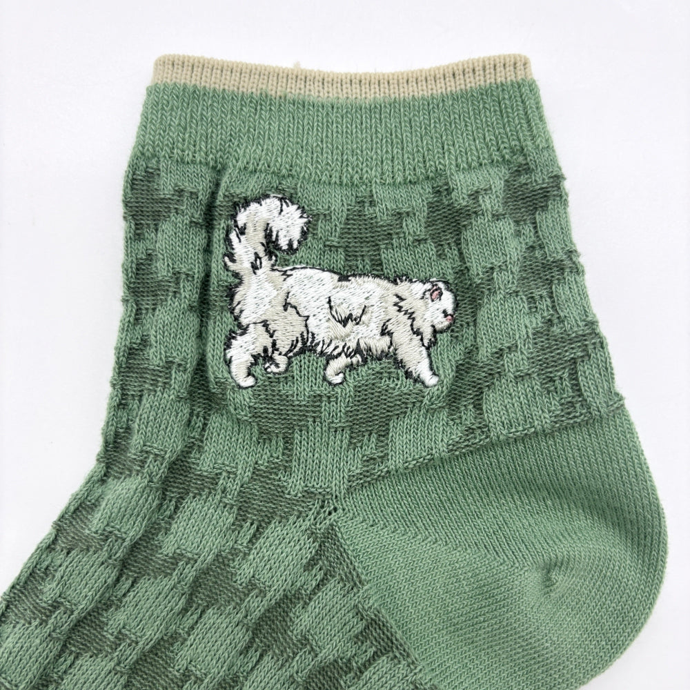 【メンズ】千鳥柄ジプシー刺繍 メンズソックス