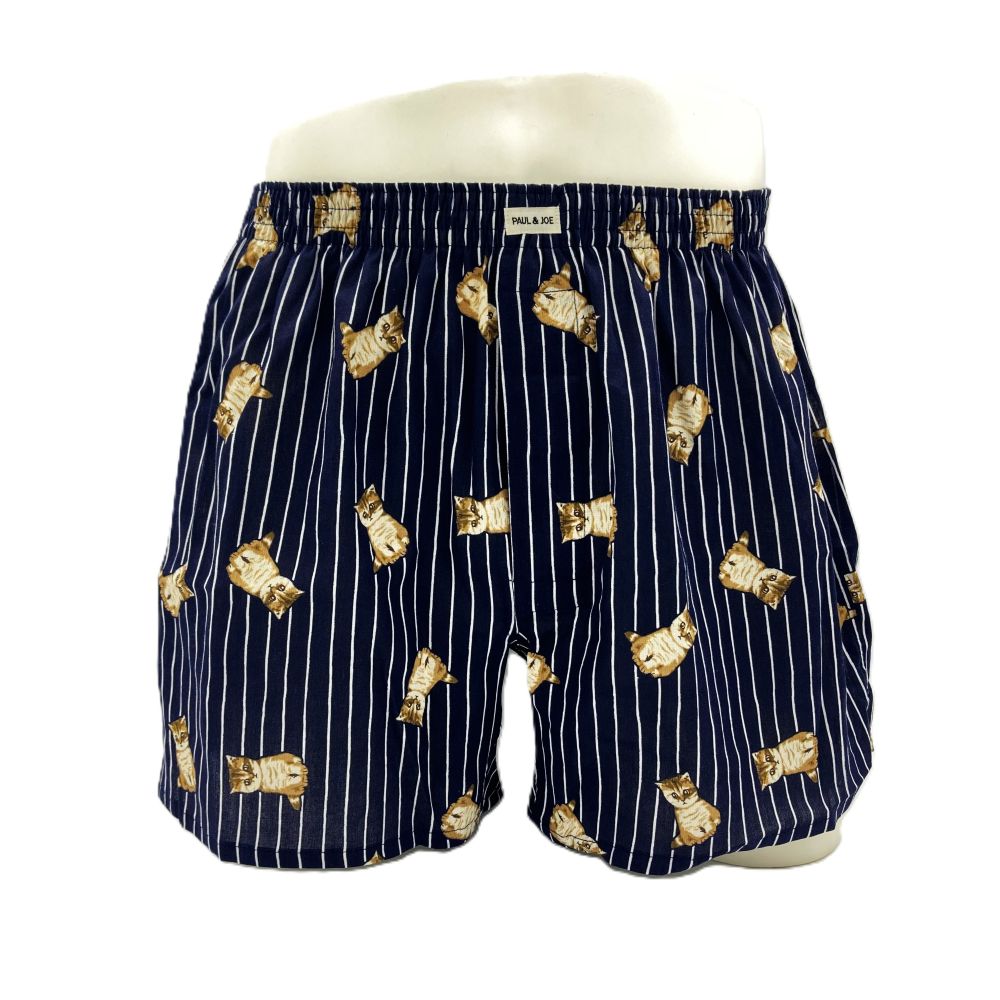 ピケ楊柳ストライプお座りヌネット柄 (コン)