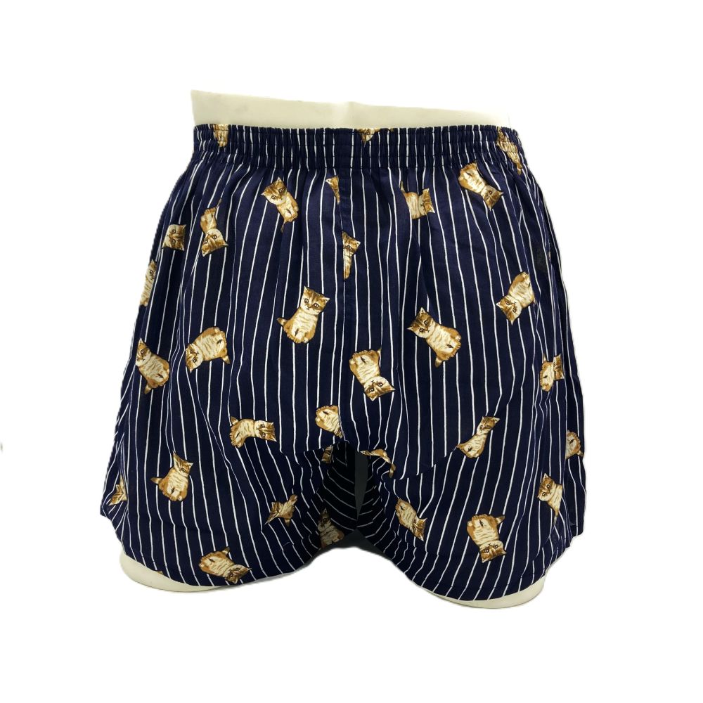 ピケ楊柳ストライプお座りヌネット柄 (コン)