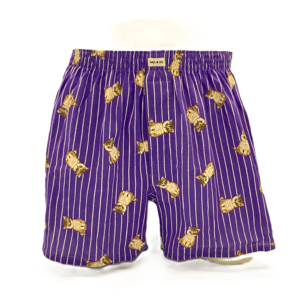 ピケ楊柳ストライプお座りヌネット柄(ラベンダー)