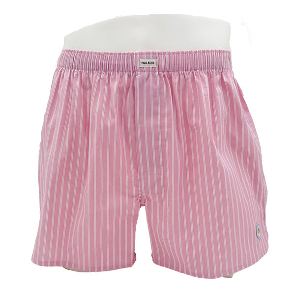 ストライプ柄ハートワッペン(ピンク)